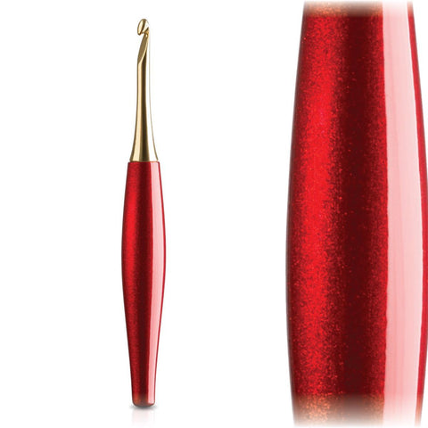 Odyssey Red + 14K Gold Ergonomic Crochet Hook