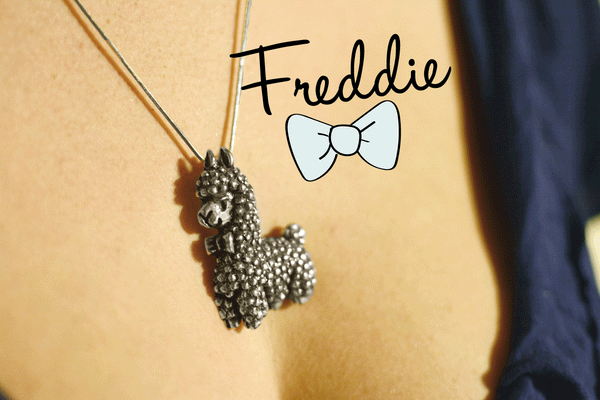 Freddie: Adorable Pewter Alpaca Pendant