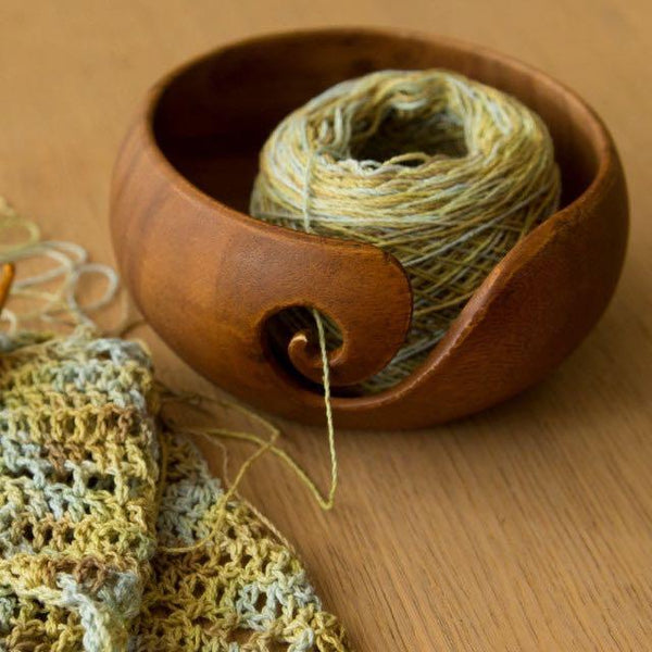 Handmade Wooden Yarn Bowls from Furls for Knitting & Crochet