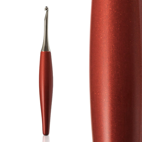 Odyssey Red & Nickel Crochet Hook