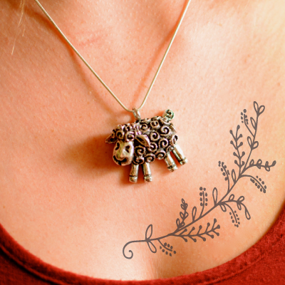 Cassie: Stunning Pewter Lamb Pendant